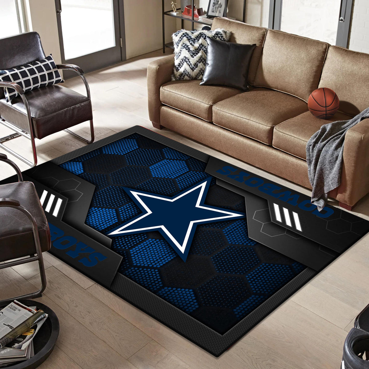 Rug Living Room Floor Decor Fan Gifts Dallas Cowboys DMHF5308