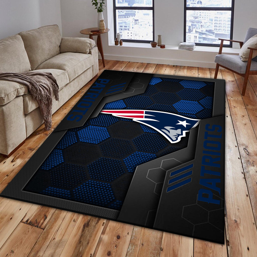 Rug Living Room Floor Decor Fan Gifts New England Patriots DMHF5321