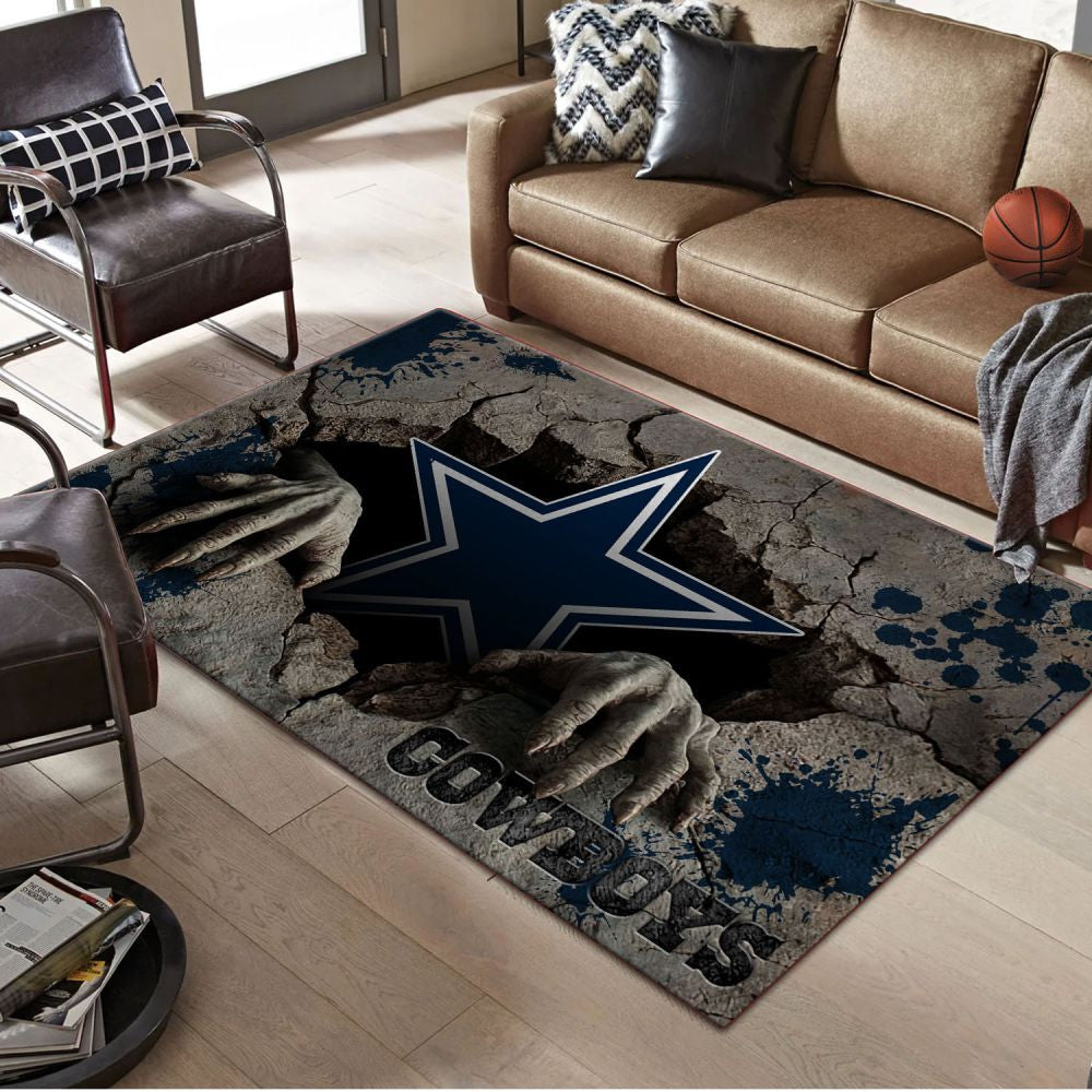 Rug Living Room Floor Decor Fan Gifts Dallas Cowboys VITG2439