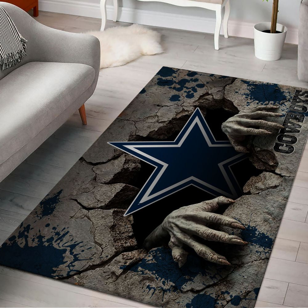 Rug Living Room Floor Decor Fan Gifts Dallas Cowboys VITG2439