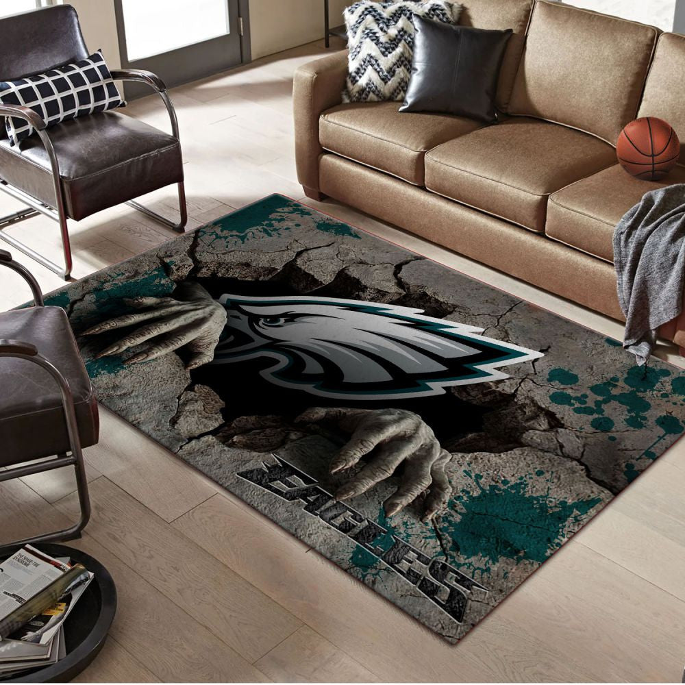 Rug Living Room Floor Decor Fan Gifts Philadelphia Eagles VITG2456
