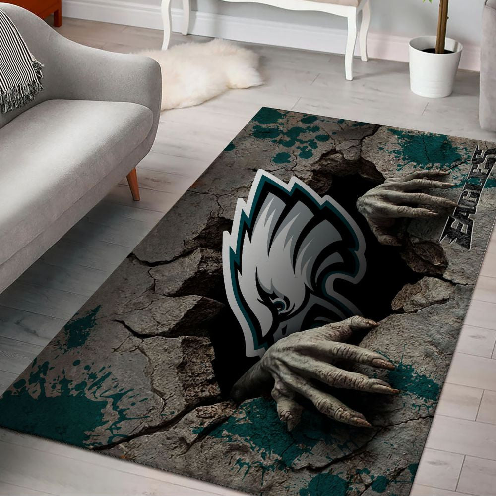 Rug Living Room Floor Decor Fan Gifts Philadelphia Eagles VITG2456