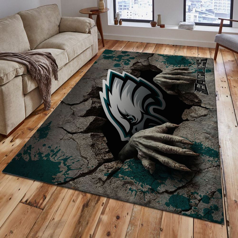 Rug Living Room Floor Decor Fan Gifts Philadelphia Eagles VITG2456