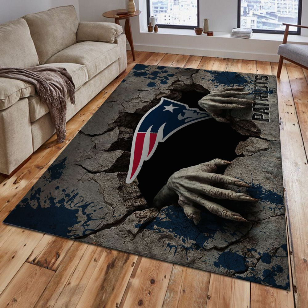 Rug Living Room Floor Decor Fan Gifts New England Patriots VITG2452