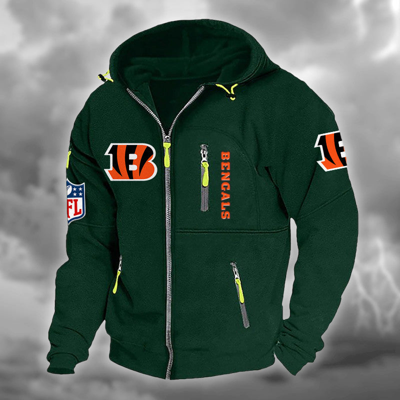 Cincinnati Bengals DMCD0658 Hooded Cardigan Jacket