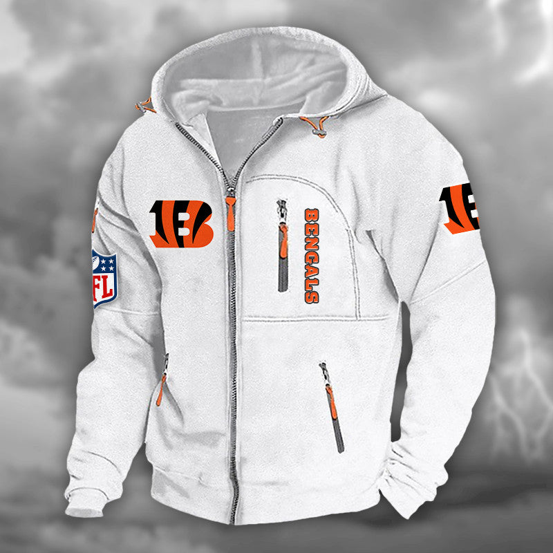 Cincinnati Bengals DMCD0658 Hooded Cardigan Jacket