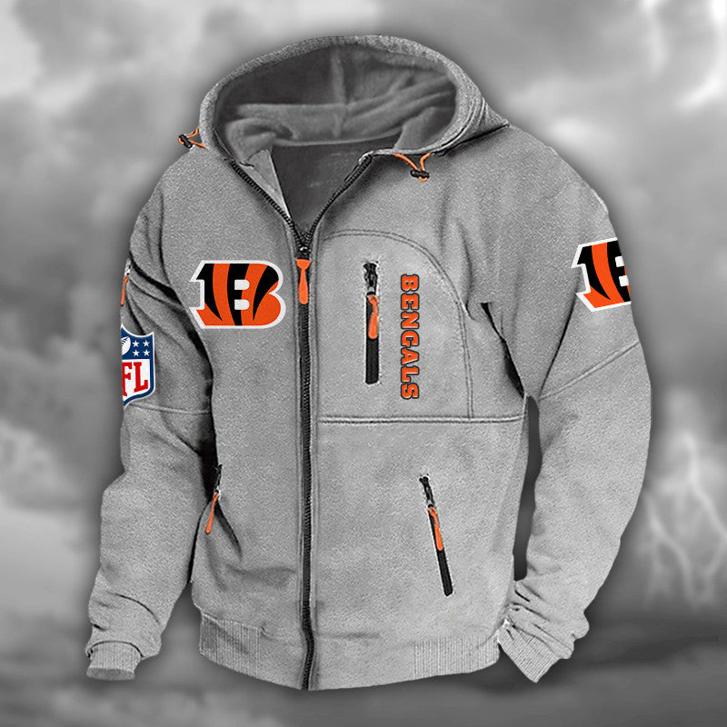 Cincinnati Bengals DMCD0658 Hooded Cardigan Jacket
