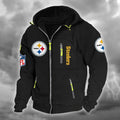 Pittsburgh Steelers DMCD0678 Hooded Cardigan Jacket
