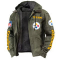 Pittsburgh Steelers DMJK0027 Hooded Cardigan Jacket