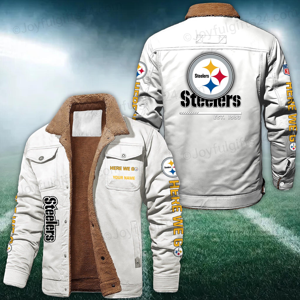 Pittsburgh Steelers FLEECE BOMBER JACKET Custom name 10043895N