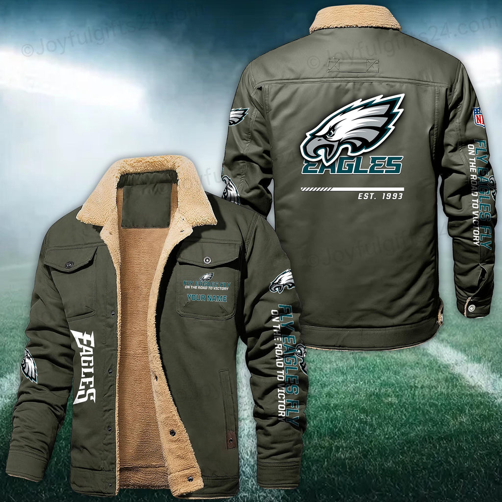 Philadelphia Eagles FLEECE BOMBER JACKET Custom name 10043895N