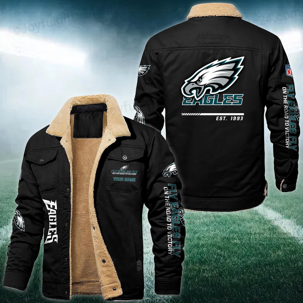Philadelphia Eagles FLEECE BOMBER JACKET Custom name 10043895N