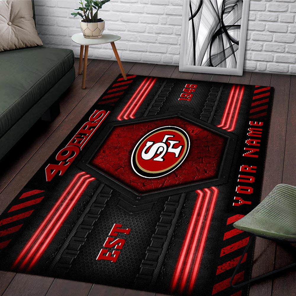Rug Living Room Floor Decor Fan Gifts San Francisco 49ers WRUG20242