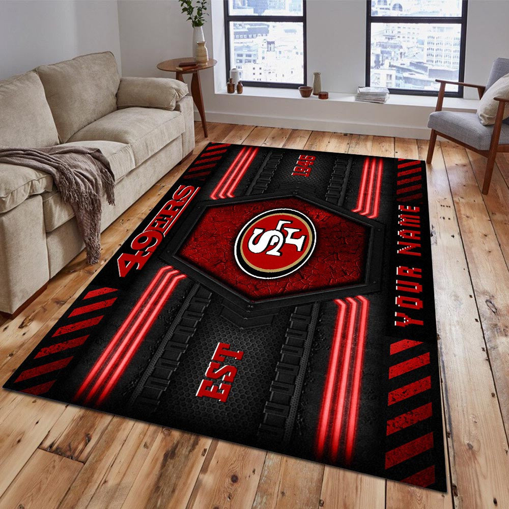 Rug Living Room Floor Decor Fan Gifts San Francisco 49ers WRUG20242