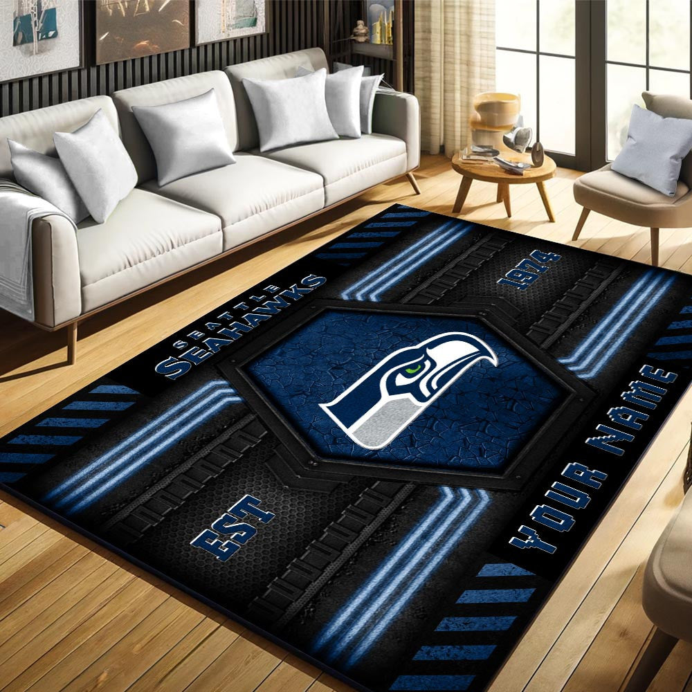 Rug Living Room Floor Decor Fan Gifts Seattle Seahawks WRUG20243