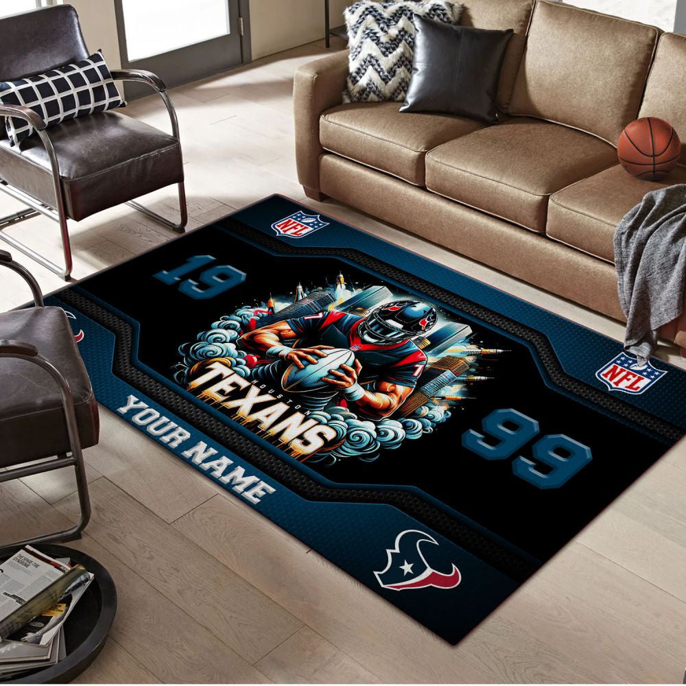 Rug Living Room Floor Decor Fan Gifts Houston Texans VITG2474
