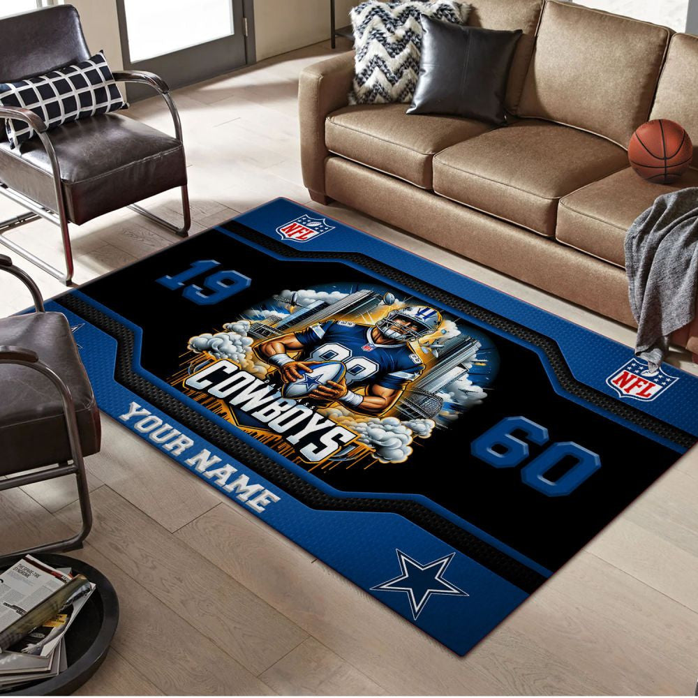 Rug Living Room Floor Decor Fan Gifts Dallas Cowboys VITG2470