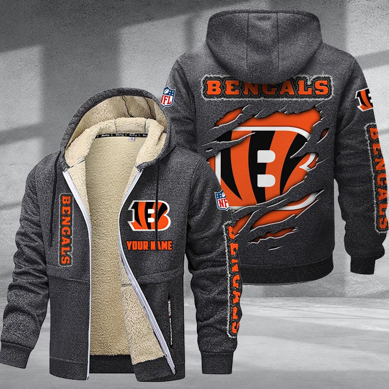 Cincinnati Bengals DMTZ0360 Premium Sherpa-Lined Winter Hoodie – Personalized Edition