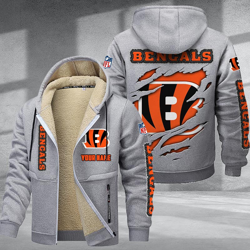 Cincinnati Bengals DMTZ0360 Premium Sherpa-Lined Winter Hoodie – Personalized Edition