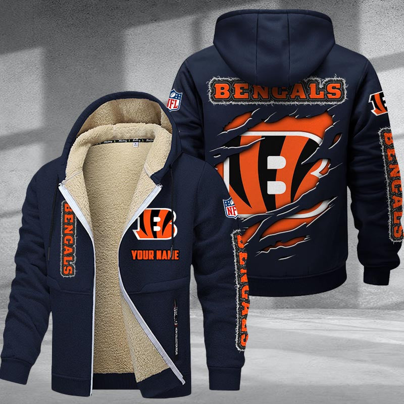 Cincinnati Bengals DMTZ0360 Premium Sherpa-Lined Winter Hoodie – Personalized Edition