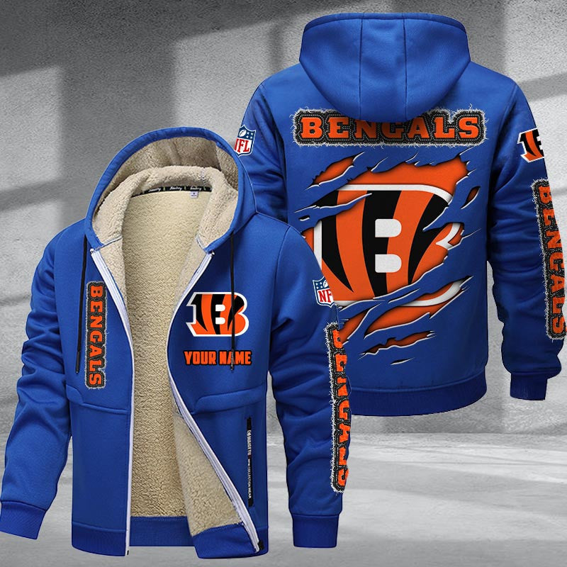 Cincinnati Bengals DMTZ0360 Premium Sherpa-Lined Winter Hoodie – Personalized Edition