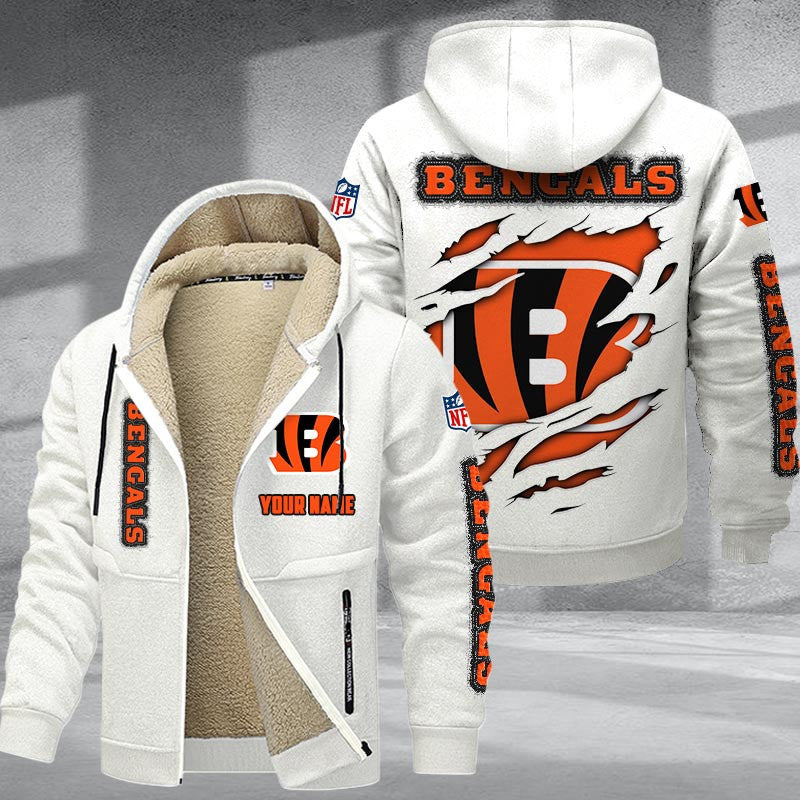 Cincinnati Bengals DMTZ0360 Premium Sherpa-Lined Winter Hoodie – Personalized Edition