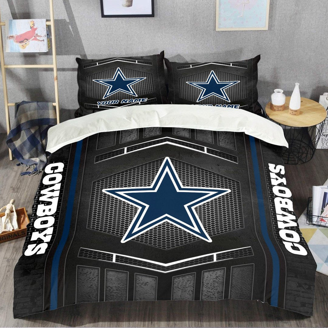 Dallas Cowboys Personalized Quilt Set Best Gift For Fan BGBED111