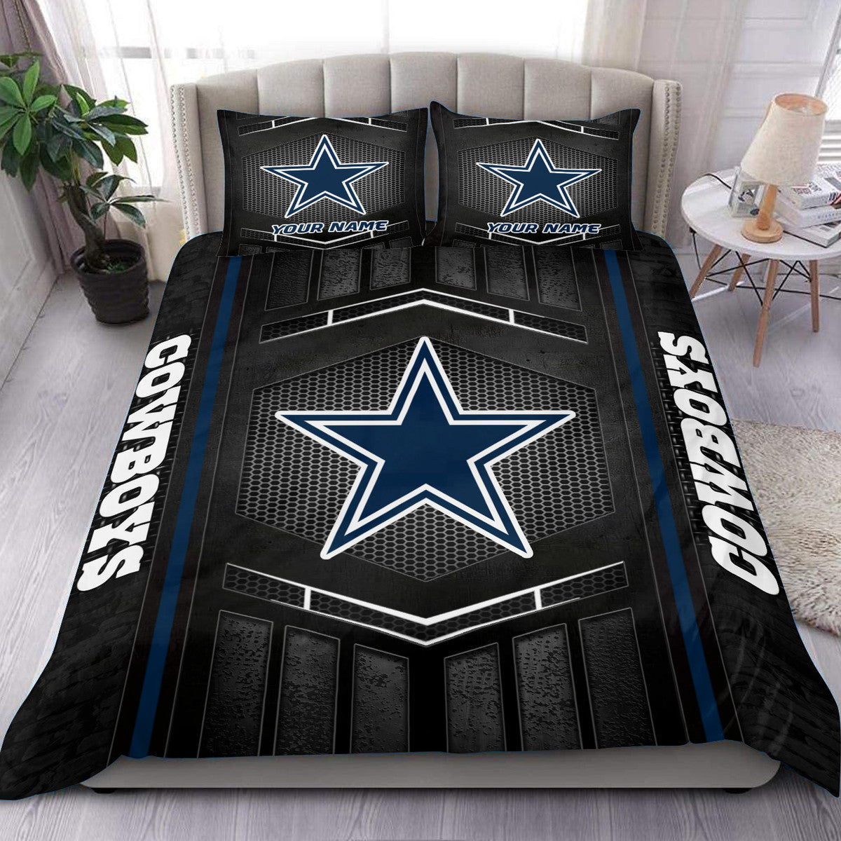 Dallas Cowboys Personalized Quilt Set Best Gift For Fan BGBED111