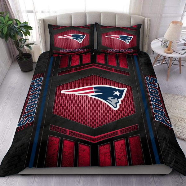 New England Patriots Personalized Quilt Set Best Gift For Fan BGBED124