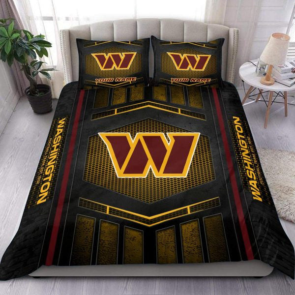 Washington Commanders Personalized Quilt Set Best Gift For Fan BGBED134