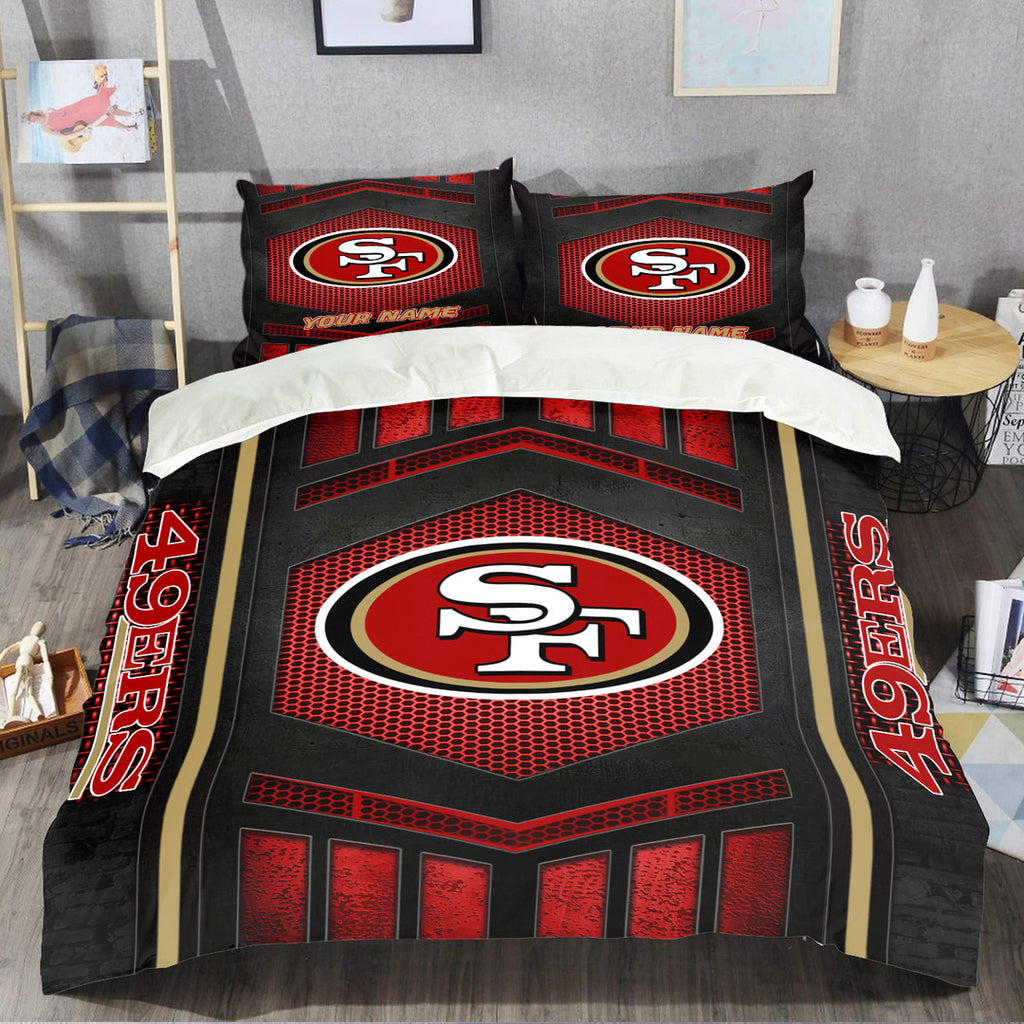 San Francisco 49ers Personalized Quilt Set Best Gift For Fan BGBED130