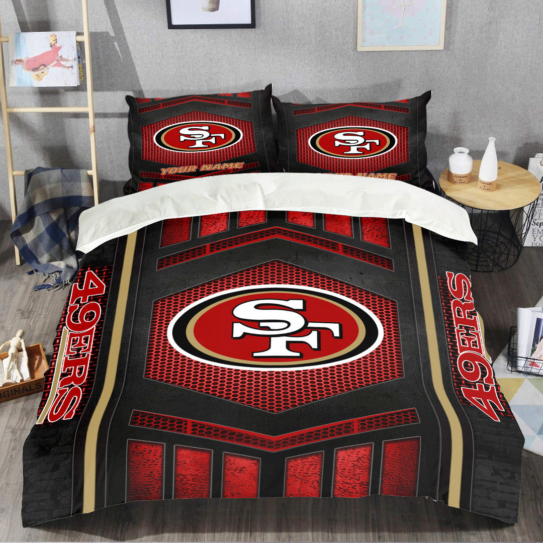 San Francisco 49ers Personalized Quilt Set Best Gift For Fan BGBED130