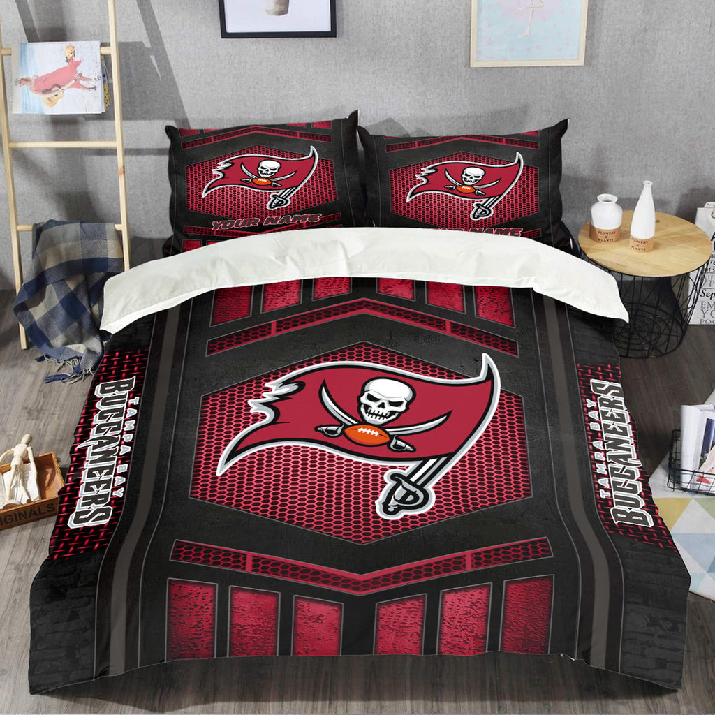 Tampa Bay Buccaneers Personalized Quilt Set Best Gift For Fan BGBED132