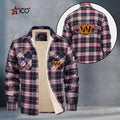 Washington Commanders Fleece Flannel Plaid Jacket MN32