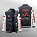 Tampa Bay Buccaneers Premium Fleece-Lined Leather Bomber Jacket BG29