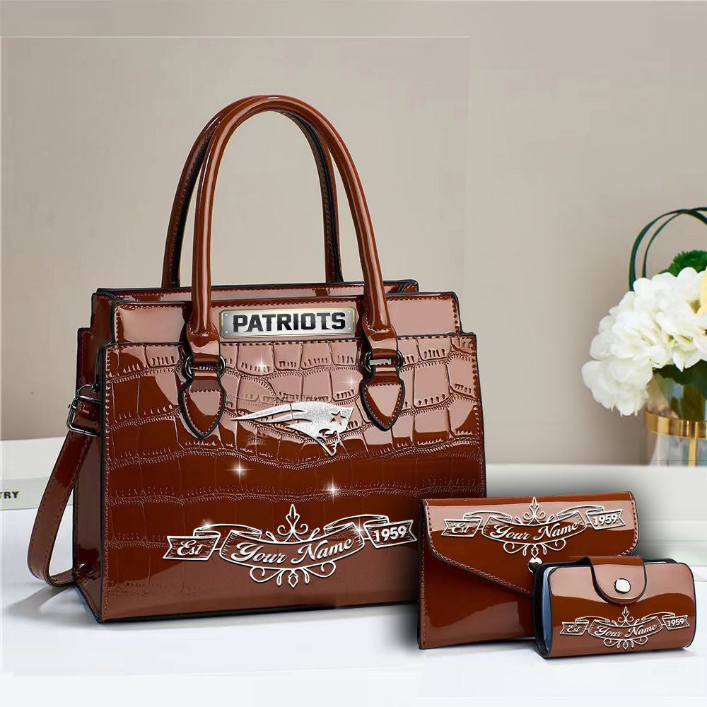 Buy the Handbag, Get the Wallet & Card Holder Free New England Patriots VITRHB112