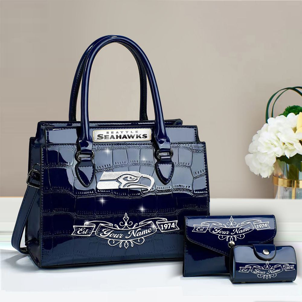 Buy the Handbag, Get the Wallet & Card Holder Free Seattle Seahawks VITRHB119
