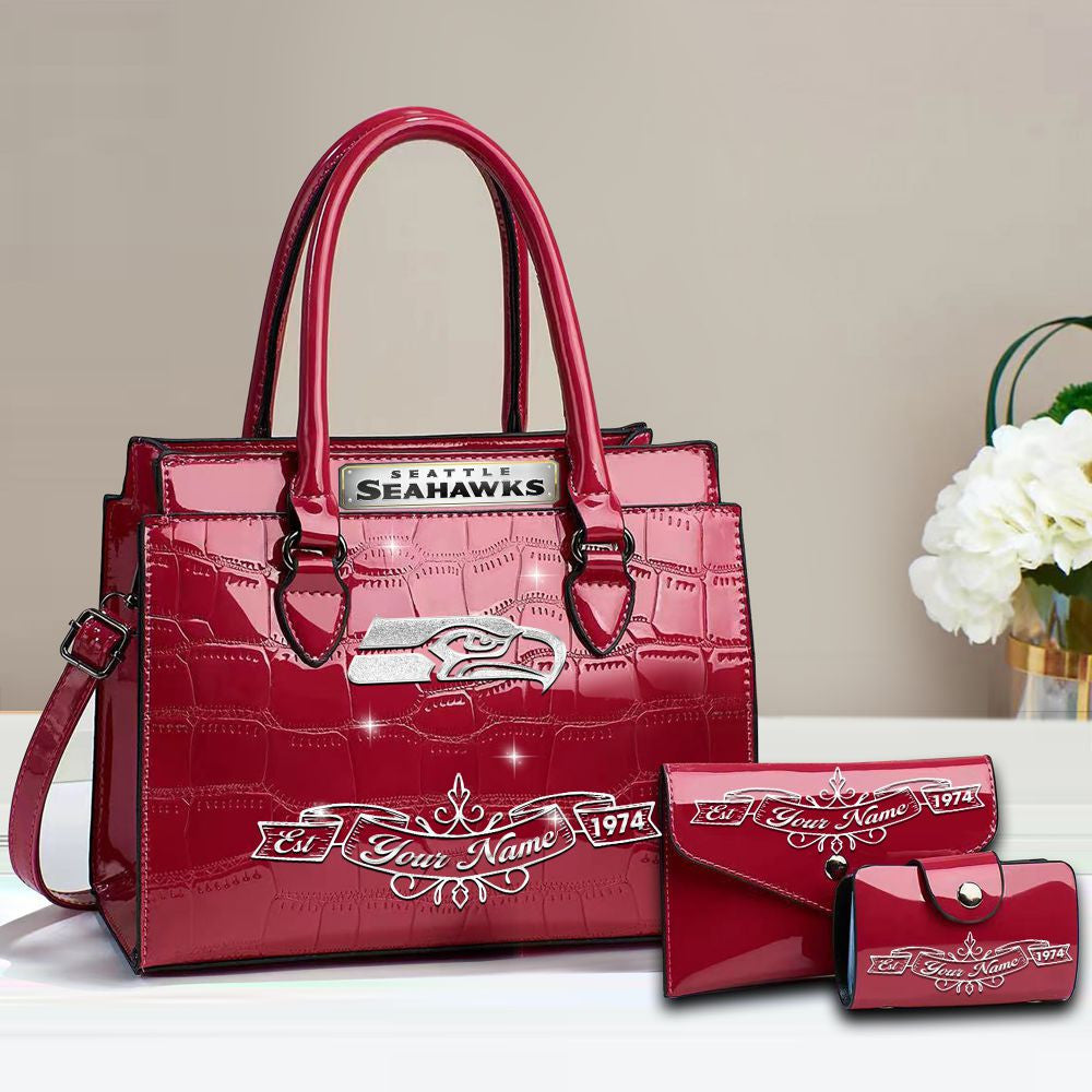 Buy the Handbag, Get the Wallet & Card Holder Free Seattle Seahawks VITRHB119