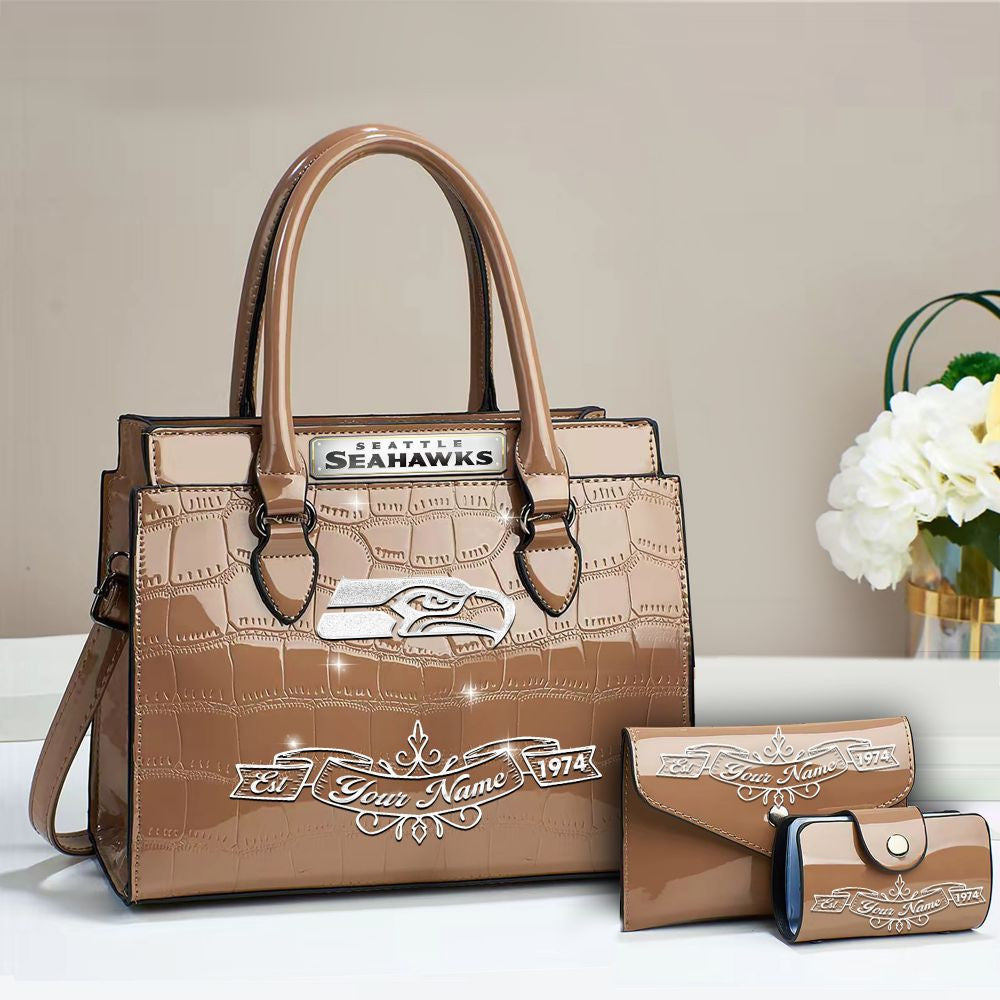 Buy the Handbag, Get the Wallet & Card Holder Free Seattle Seahawks VITRHB119