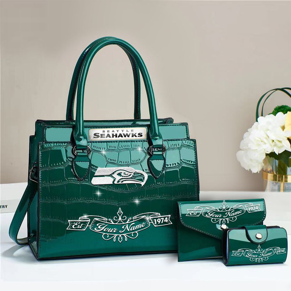 Buy the Handbag, Get the Wallet & Card Holder Free Seattle Seahawks VITRHB119