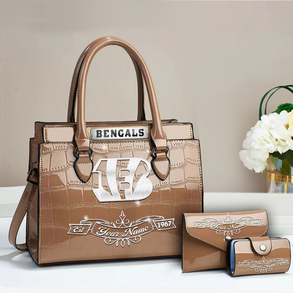 Buy the Handbag, Get the Wallet & Card Holder Free Cincinnati Bengals VITRHB097