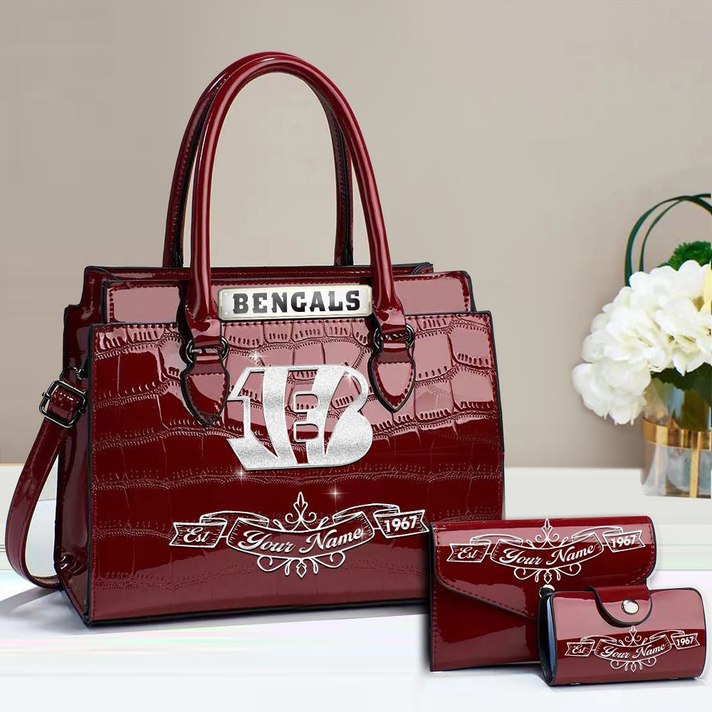 Buy the Handbag, Get the Wallet & Card Holder Free Cincinnati Bengals VITRHB097