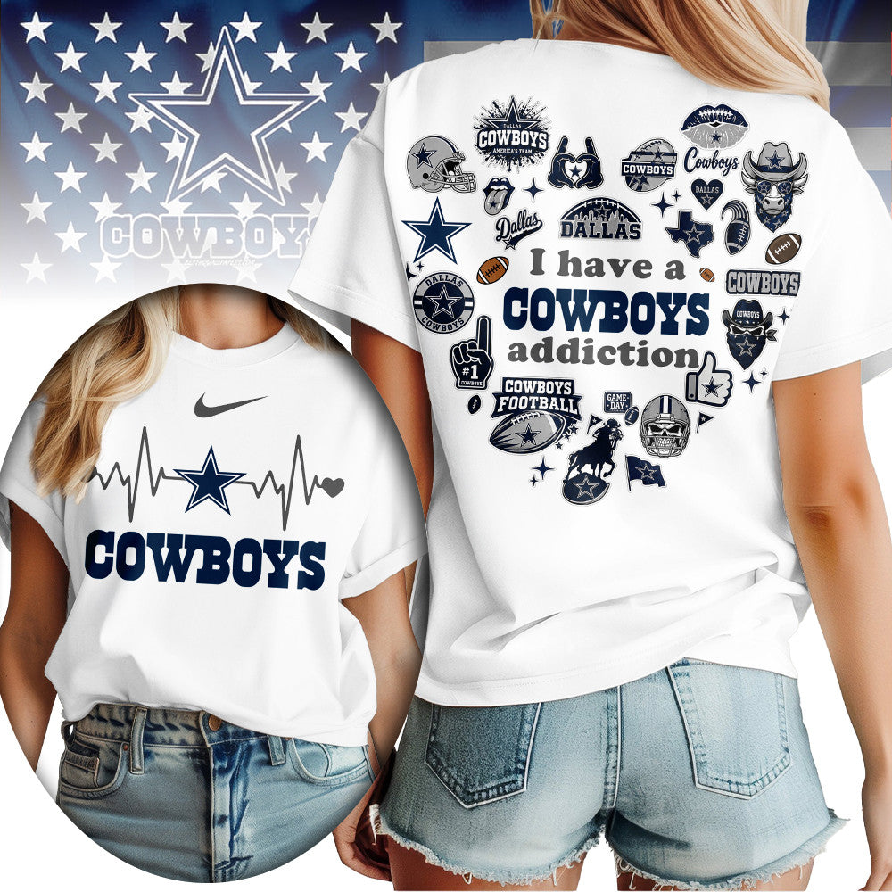 Dallas Cowboys | Premium NFL Heartbeat Fan Spirit 3D Shirt TD009