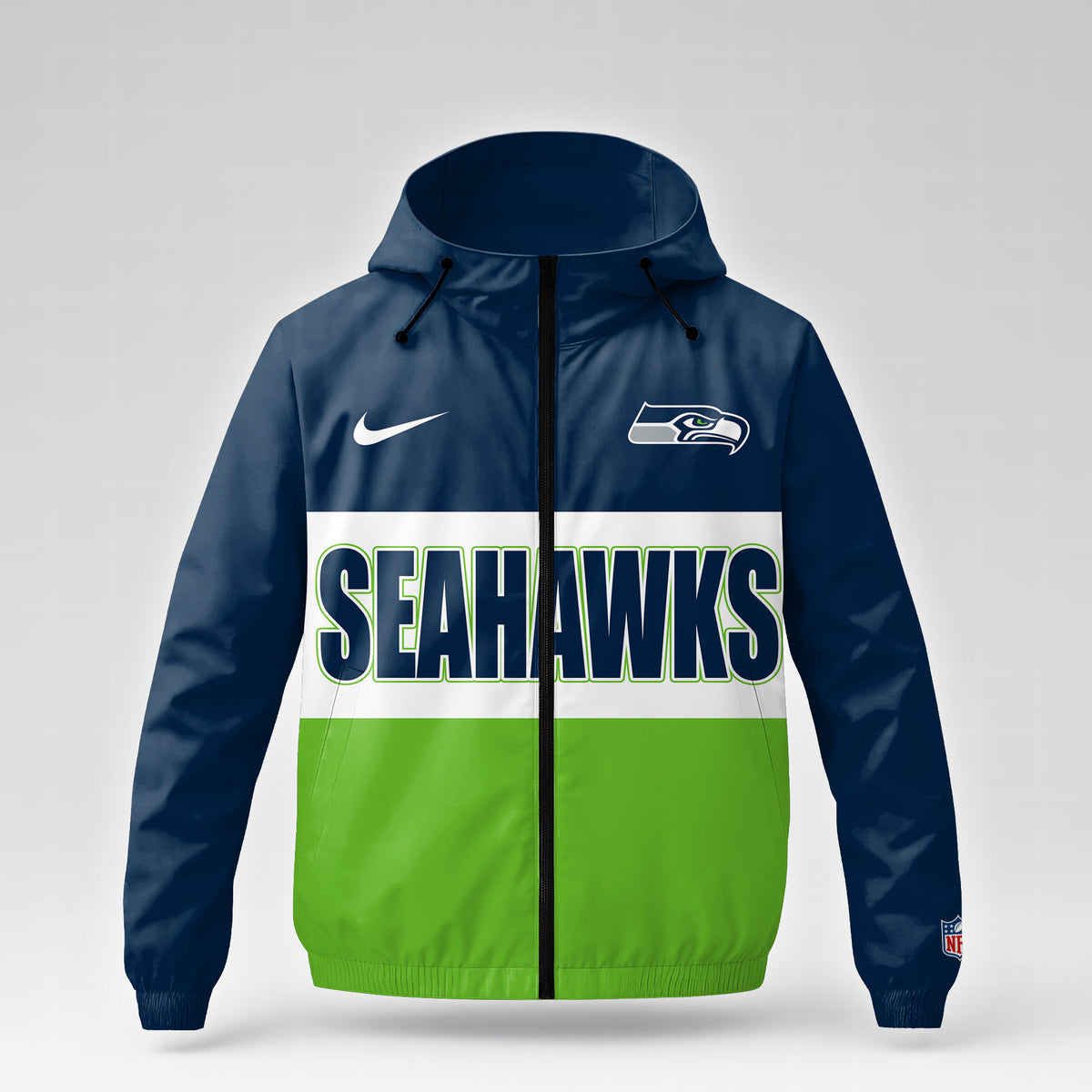 Seattle Seahawks | Premium NFL Strength Through Christ Windbreaker Jacket NTH1307