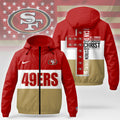 San Francisco 49ers | Premium NFL Strength Through Christ Windbreaker Jacket NTH1303