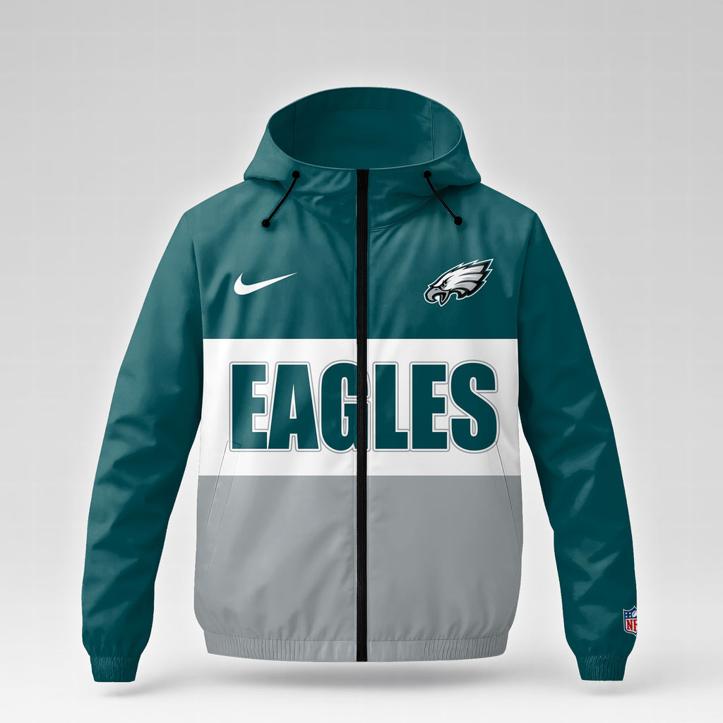 Philadelphia Eagles | Premium NFL Strength Through Christ Windbreaker Jacket NTH1301