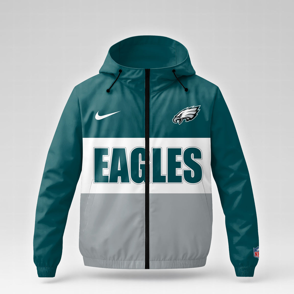 Philadelphia Eagles | Premium NFL Strength Through Christ Windbreaker Jacket NTH1301