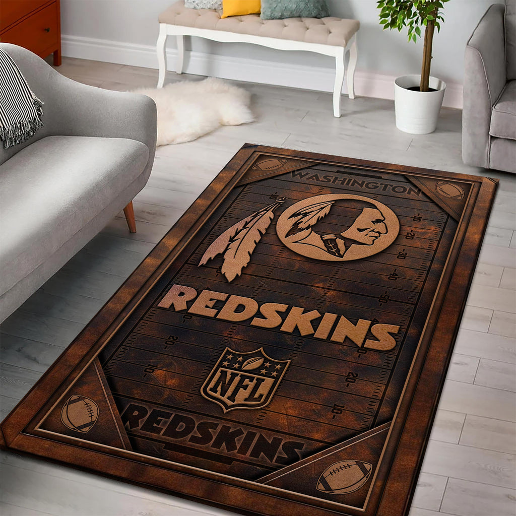 Rug Living Room Floor Decor Fan Gifts Washington Redskin DMHF2891