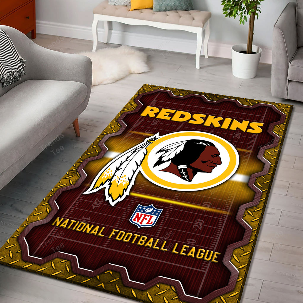 Rug Living Room Floor Decor Fan Gifts Washington Redskin DMHF2141