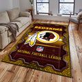 Rug Living Room Floor Decor Fan Gifts Washington Redskin DMHF2141